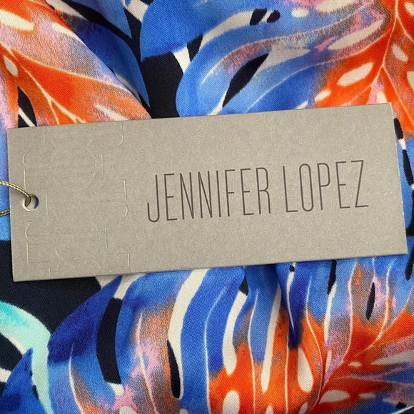 JENNIFER LOPEZ XS Paradise Palms Tropical Off-Shoulder Sun-Kissed Style Dress - Picture 8 of 12